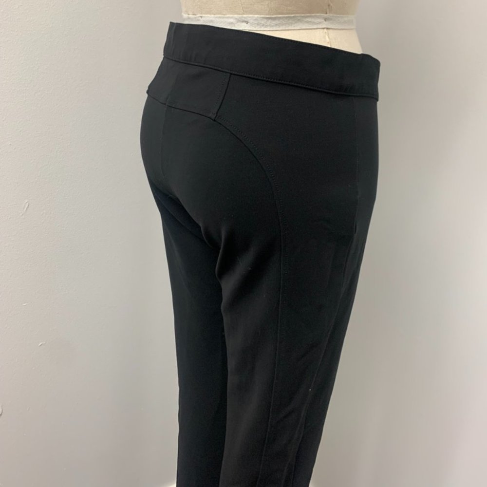 DEREK LAM Black Pants Slim Straight Leg Dress Pants Stretchy